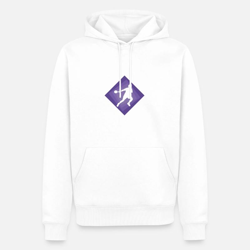 Squash Squashspieler Squashschläger - Männer Premium Bio Hoodie - Weiß