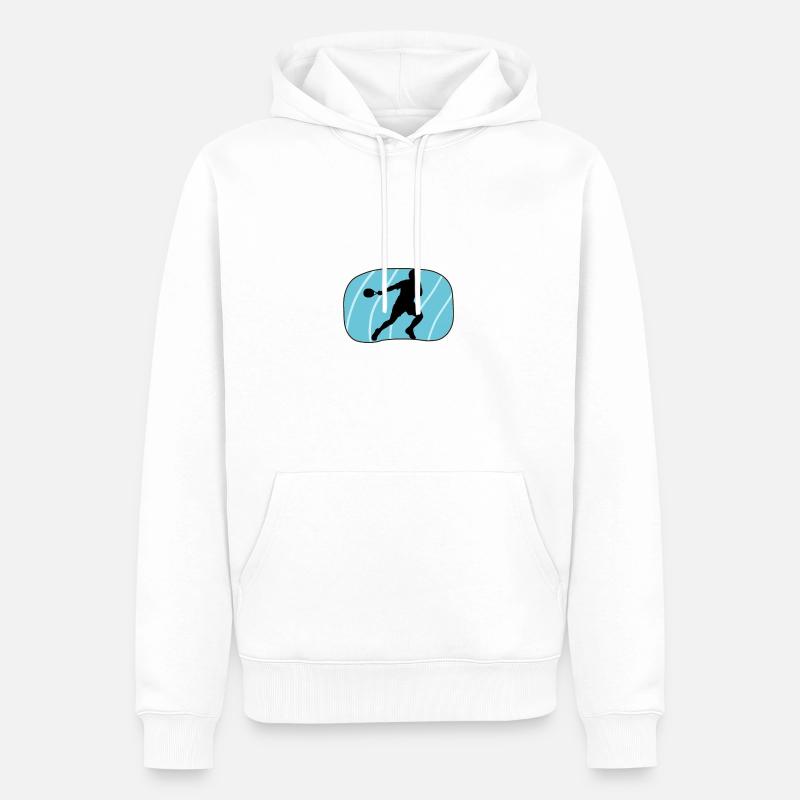 Squashschläger Squashschläger Squashspieler - Männer Premium Bio Hoodie - Weiß