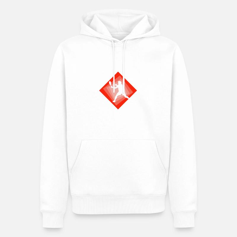 Schläger Squash Squash - Männer Premium Bio Hoodie - Weiß