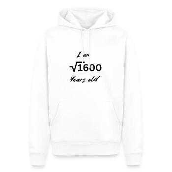 40 Years – Bold Number Design for the 40th Birthday - Men’s Premium Organic Hoodie - white - Front - Nico (187cm)