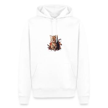 KITTEN - Männer Premium Bio Hoodie - Weiß - Vorne - Nico (187cm)