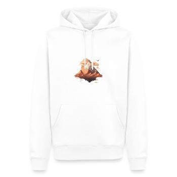 SURRÉEL - Sweat à capuche Premium bio Homme - blanc - Devant - Nico (187cm)