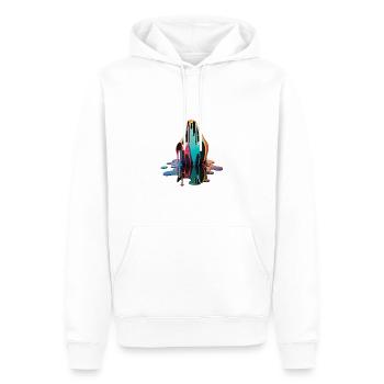 DRIPPY - Men’s Premium Organic Hoodie - white - Front - Nico (187cm)