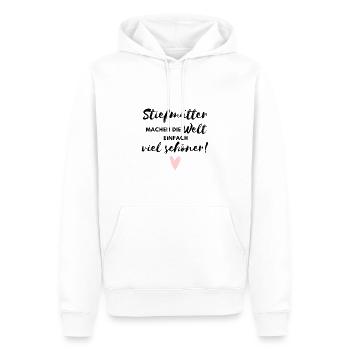 Stiefmütter machen die Welt viel schöner - Männer Premium Bio Hoodie - Weiß - Vorne - Nico (187cm)