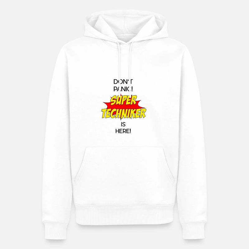 Super Techniker / Super Technician - Männer Premium Bio Hoodie - Weiß