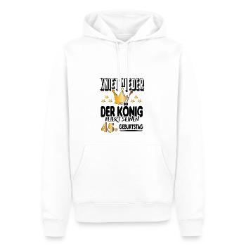 König Geburtstag 45 King Prinz Kniet nieder Krone - Männer Premium Bio Hoodie - Weiß - Vorne - Nico (187cm)