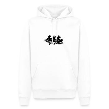 Rafting Umriss Motiv - Männer Premium Bio Hoodie - Weiß - Vorne - Nico (187cm)