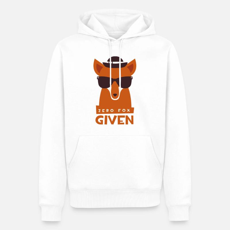 ZERO Fox given - Männer Premium Bio Hoodie - Weiß