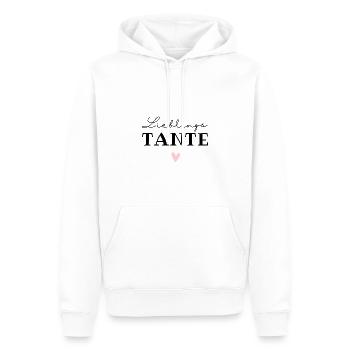 Lieblingstante / Beste Tante / Lieblingsmensch - Männer Premium Bio Hoodie - Weiß - Vorne - Nico (187cm)