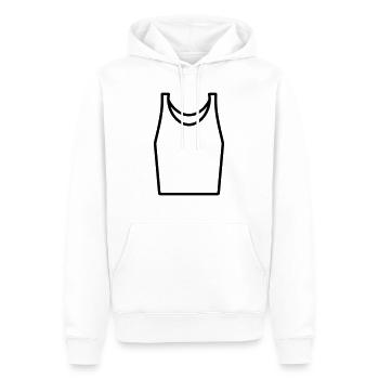 Gilet - Sweat à capuche Premium bio Homme - blanc - Devant - Nico (187cm)