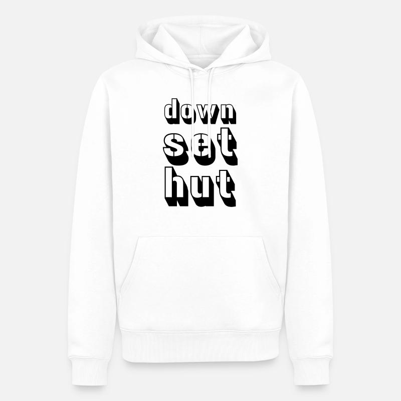 down_set_hut - Männer Premium Bio Hoodie - Weiß