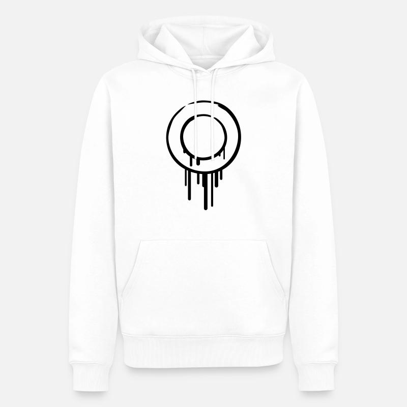 circle_rings_graffiti - Männer Premium Bio Hoodie - Weiß