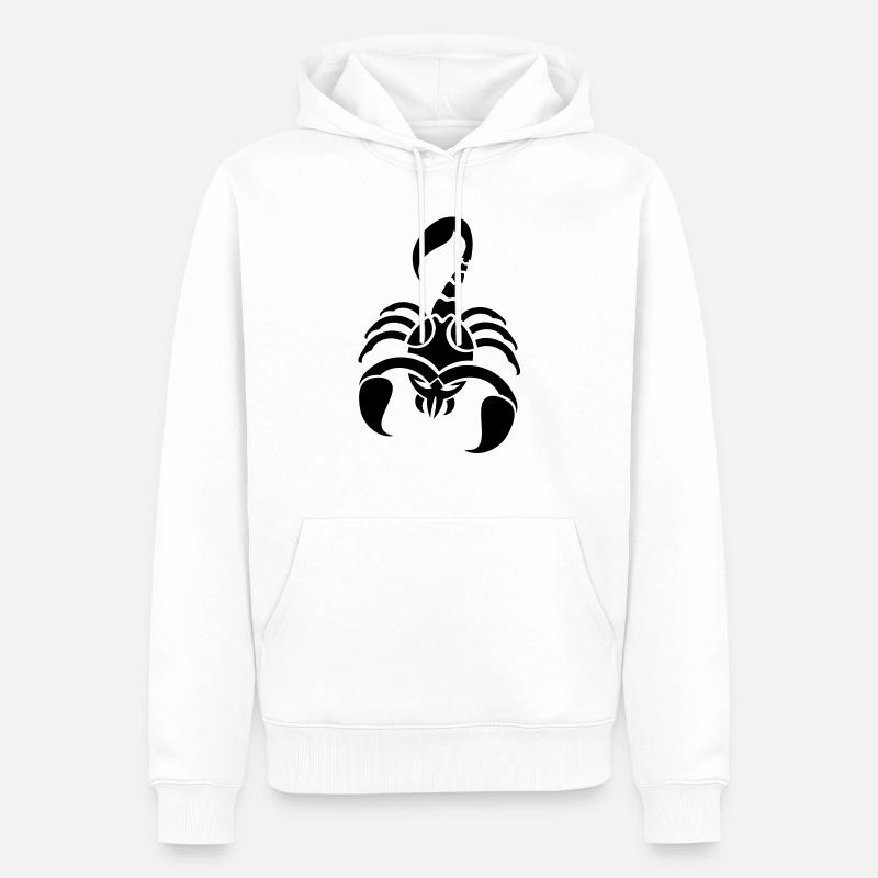 scorpion - Männer Premium Bio Hoodie - Weiß
