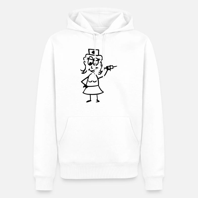 Krankenschwester - Männer Premium Bio Hoodie - Weiß