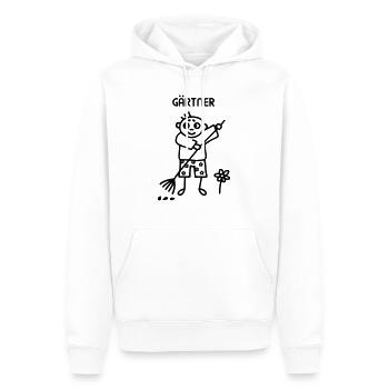 Gärtner - Gartenarbeit - Männer Premium Bio Hoodie - Weiß - Vorne - Nico (187cm)