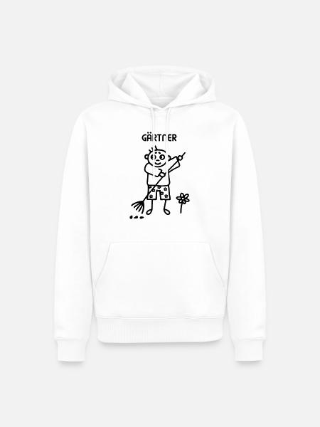Gärtner - Gartenarbeit - Männer Premium Bio Hoodie - Weiß