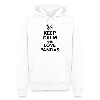 Keep calm and love Pandas - Men’s Premium Organic Hoodie - white - Front - Nico (187cm)