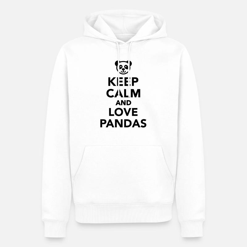Panda - Männer Premium Bio Hoodie - Weiß