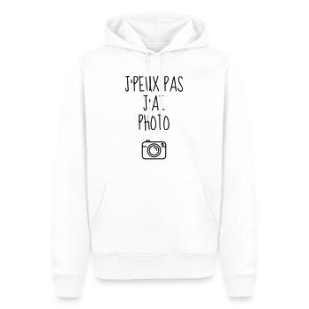 Fotograf / Fotografie / Bild / Video - Männer Premium Bio Hoodie - Weiß - Vorne - Nico (187cm)