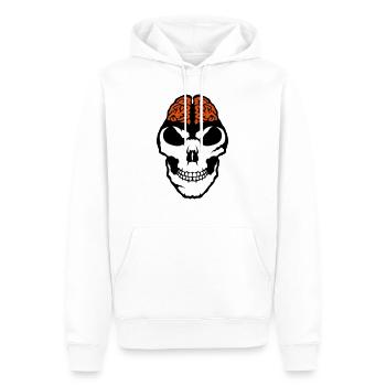 brain brain death brain skull - Men’s Premium Organic Hoodie - white - Front - Nico (187cm)