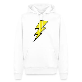 Blitz - Männer Premium Bio Hoodie - Weiß - Vorne - Nico (187cm)