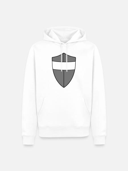 shield - Men’s Premium Organic Hoodie - white