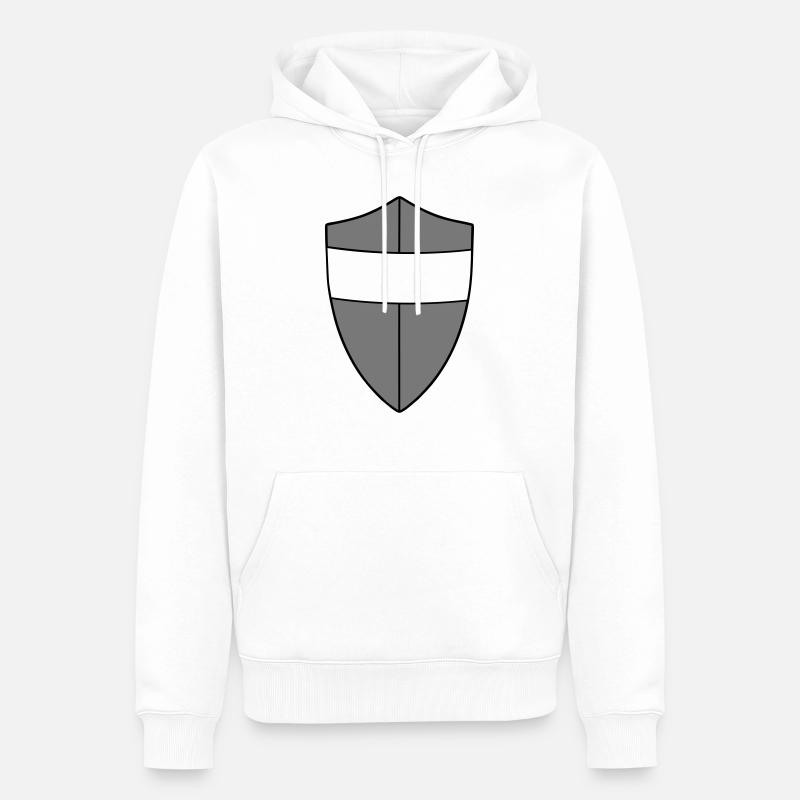 Schild - Männer Premium Bio Hoodie - Weiß