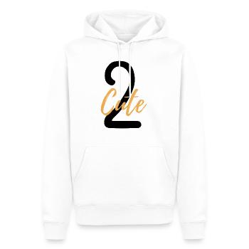 2 Cute - Männer Premium Bio Hoodie - Weiß - Vorne - Nico (187cm)