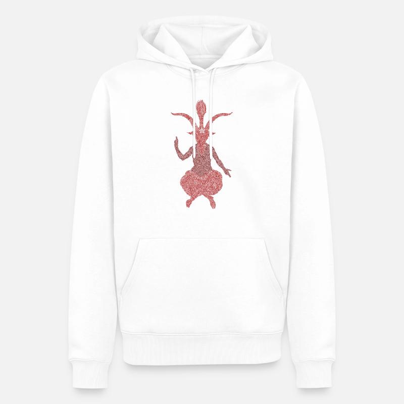 BAPHOMET - Männer Premium Bio Hoodie - Weiß