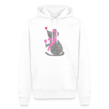 Cute mouse - Men’s Premium Organic Hoodie - white - Front - Nico (187cm)