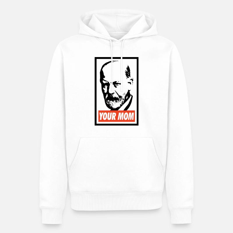 Sigmund Freud deine Mutter - Männer Premium Bio Hoodie - Weiß