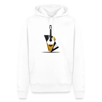 Geometrische Westerngitarre - Männer Premium Bio Hoodie - Weiß - Vorne - Nico (187cm)