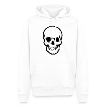 skull - Männer Premium Bio Hoodie - Weiß - Vorne - Nico (187cm)