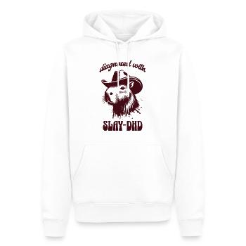 Diagnosed with Slay-DHD - Lustiges Capybara Design - Männer Premium Bio Hoodie - Weiß - Vorne - Nico (187cm)