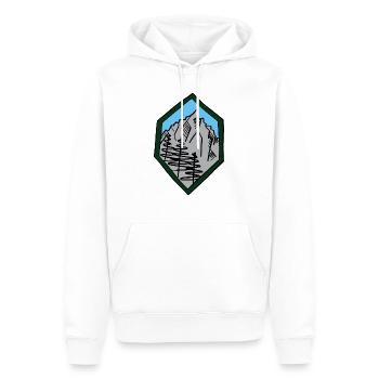 Mountains Adventure - Men’s Premium Organic Hoodie - white - Front - Nico (187cm)