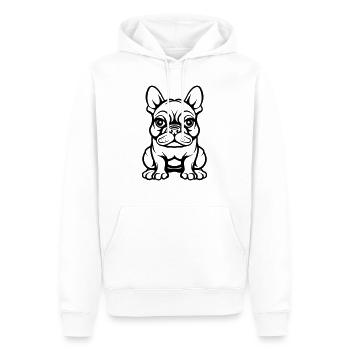 bulldogg hund comic - Männer Premium Bio Hoodie - Weiß - Vorne - Nico (187cm)