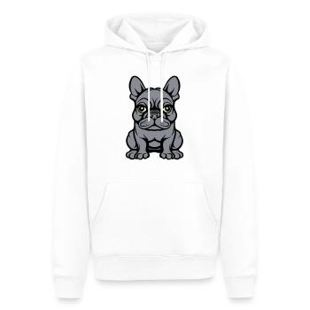 bulldogg hund comic - Männer Premium Bio Hoodie - Weiß - Vorne - Nico (187cm)
