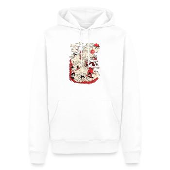 Kanagawa Surfen - Männer Premium Bio Hoodie - Weiß - Vorne - Nico (187cm)