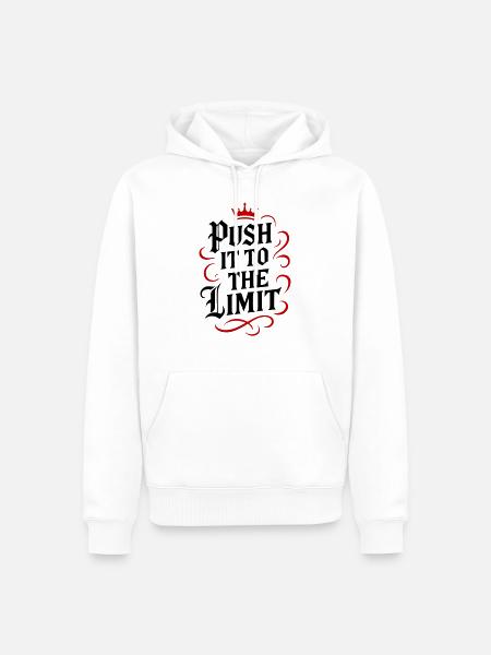 Push it to the limit - Männer Premium Bio Hoodie - Weiß
