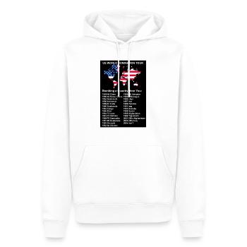 US World Domination Tour - Männer Premium Bio Hoodie - Weiß - Vorne - Nico (187cm)