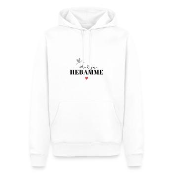 Stolze Hebamme / Hebammenschüler - Männer Premium Bio Hoodie - Weiß - Vorne - Nico (187cm)