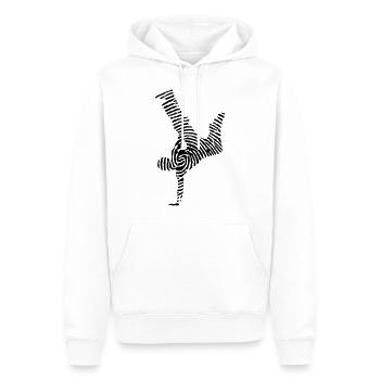 Breakdancer Fingerabdruck - Tanzen - Hip Hop-Musik - Männer Premium Bio Hoodie - Weiß - Vorne - Nico (187cm)