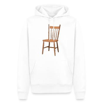 canapé canapé chaise chaise chaise table lamp lampe benc - Sweat à capuche Premium bio Homme - blanc - Devant - Nico (187cm)