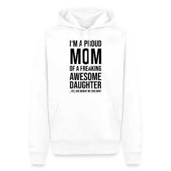 I' m a Proud Mom of awesome Daughter - Männer Premium Bio Hoodie - Weiß - Vorne - Nico (187cm)