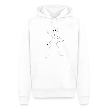 Kuss Liebe - Männer Premium Bio Hoodie - Weiß - Vorne - Nico (187cm)