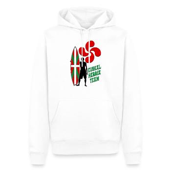 Basque Surfing - Sweat à capuche Premium bio Homme - blanc - Devant - Nico (187cm)