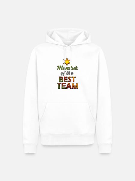 Member of the best team - Men’s Premium Organic Hoodie - white