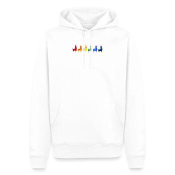 LGBT Regenbogen Lama Alpaka Gay Pride Homo - Männer Premium Bio Hoodie - Weiß - Vorne - Nico (187cm)
