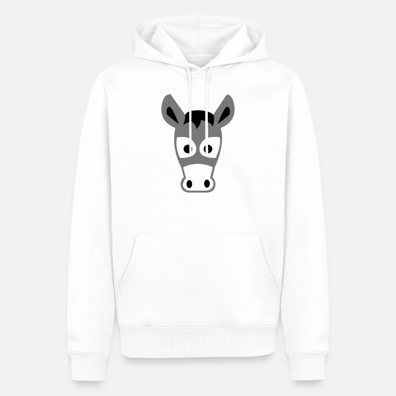 baudet - Sweat à capuche Premium bio Homme - blanc