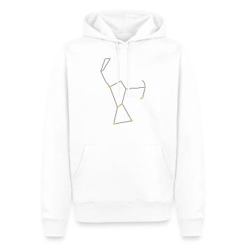 Constellation Orion Zodiaque - Sweat à capuche Premium bio Homme - blanc - Devant - Nico (187cm)